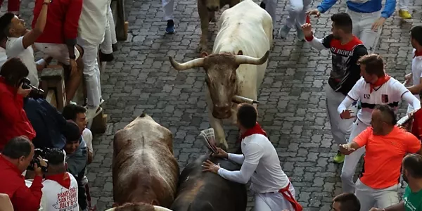 Uztailaren 7ko entzierroa (Argazkia: EFE)