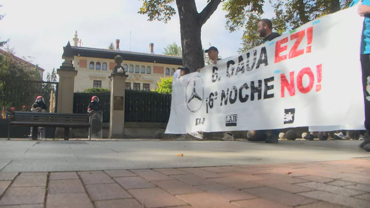 Mercedes Vitoriako langileen gaurko manifestazioa.