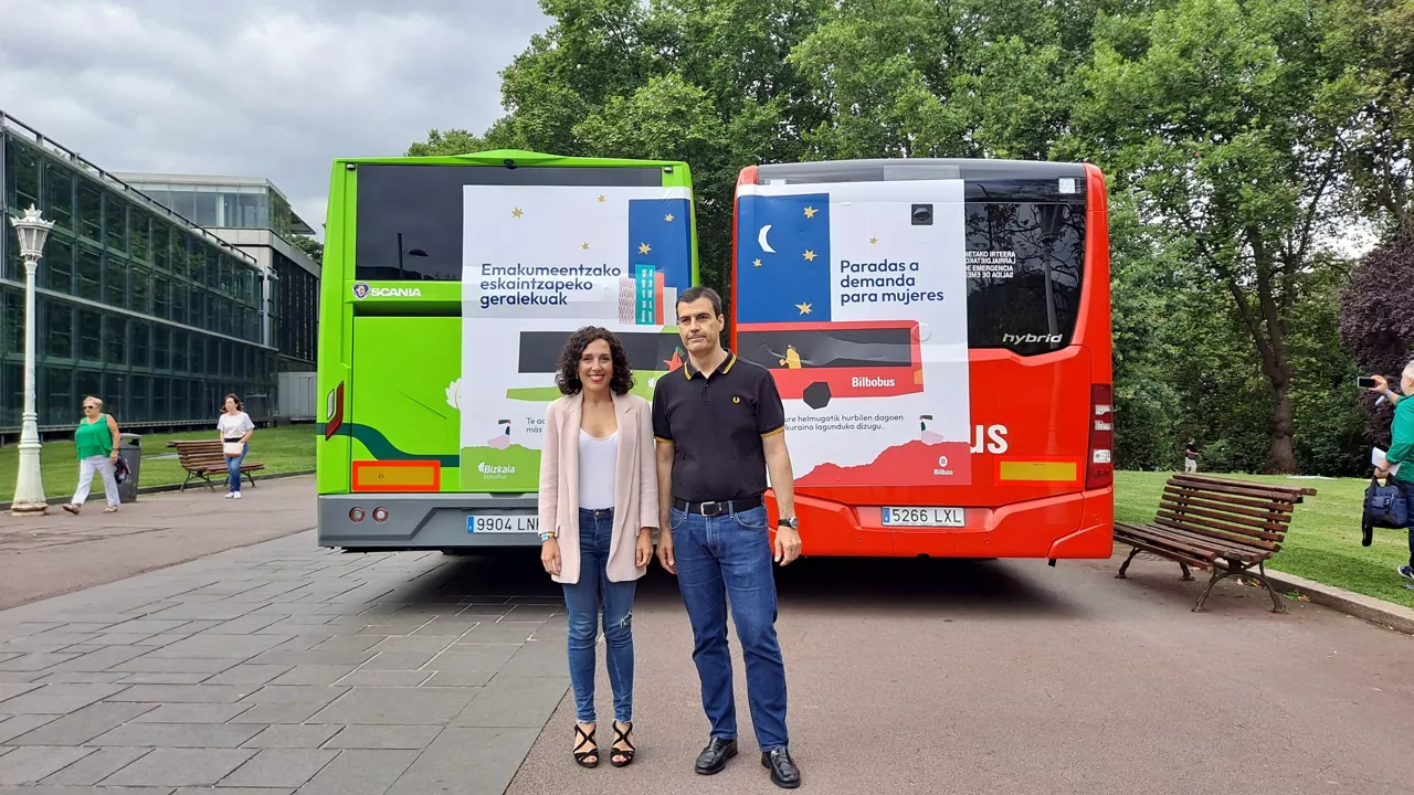 Abete y Viar, en la presentación de la campaña. Imagen: Ayuntamiento de Bilbao.