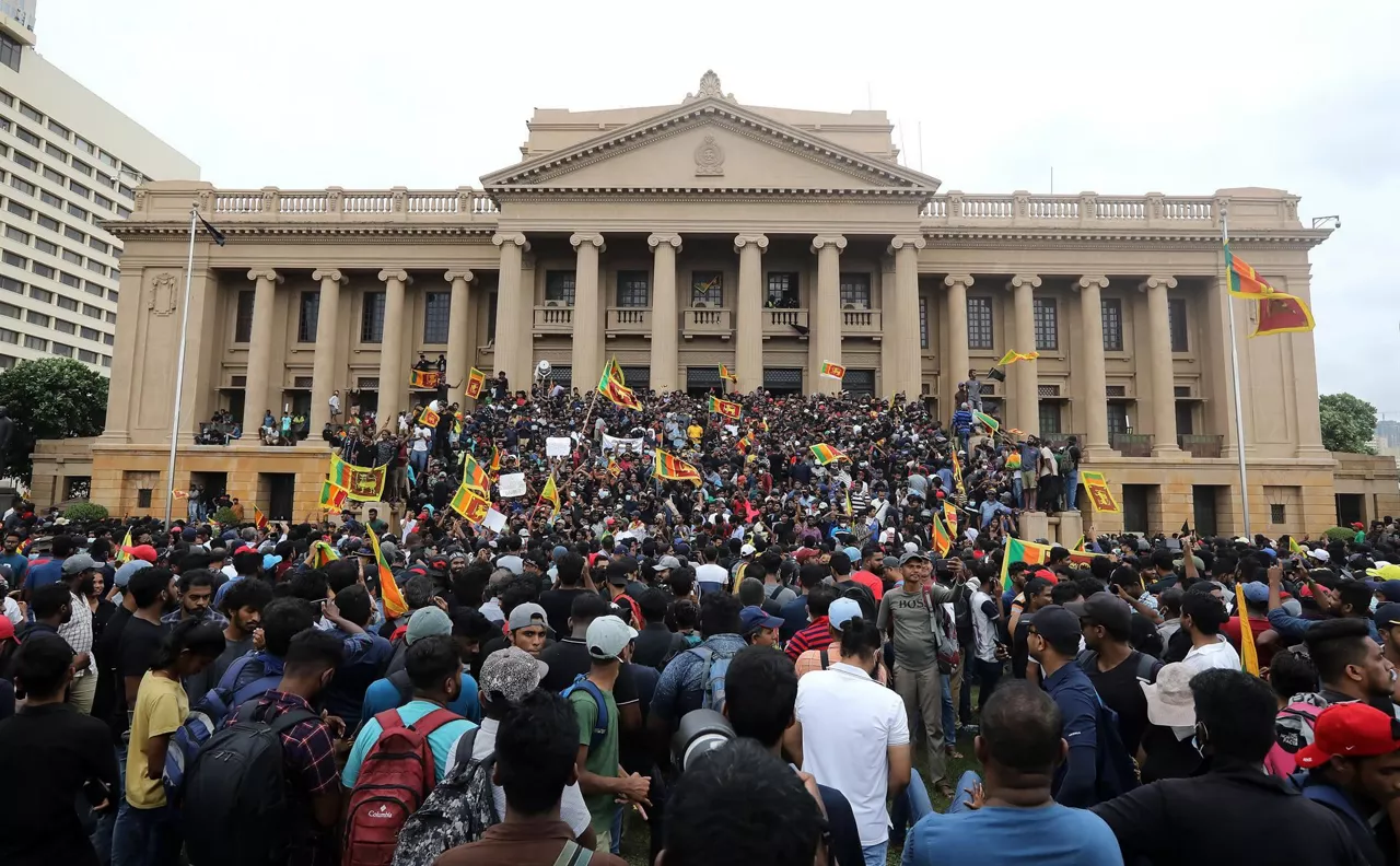 Protestas en Colombo (Sri Lanka). Foto: EFE