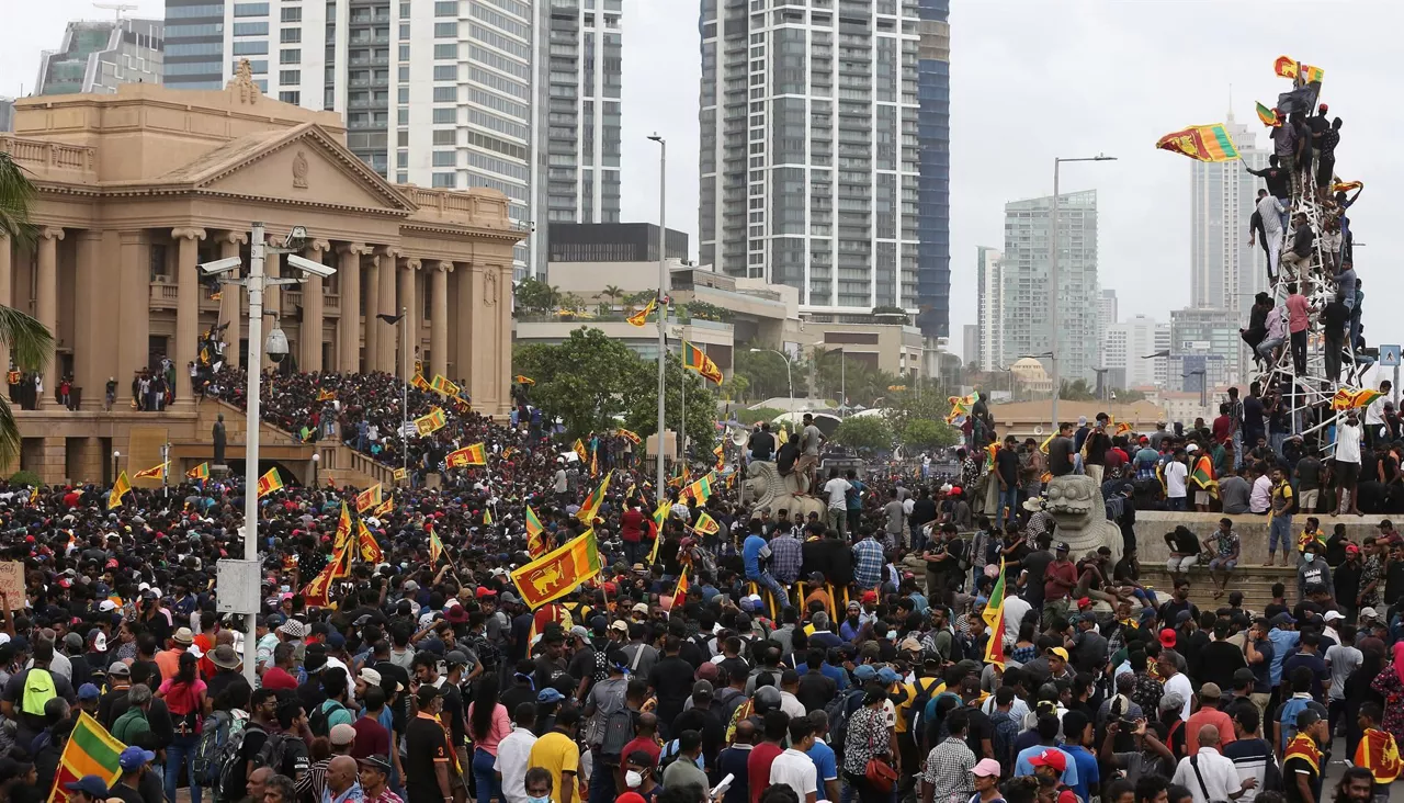 Protestas en Colombo (Sri Lanka). Foto: EFE