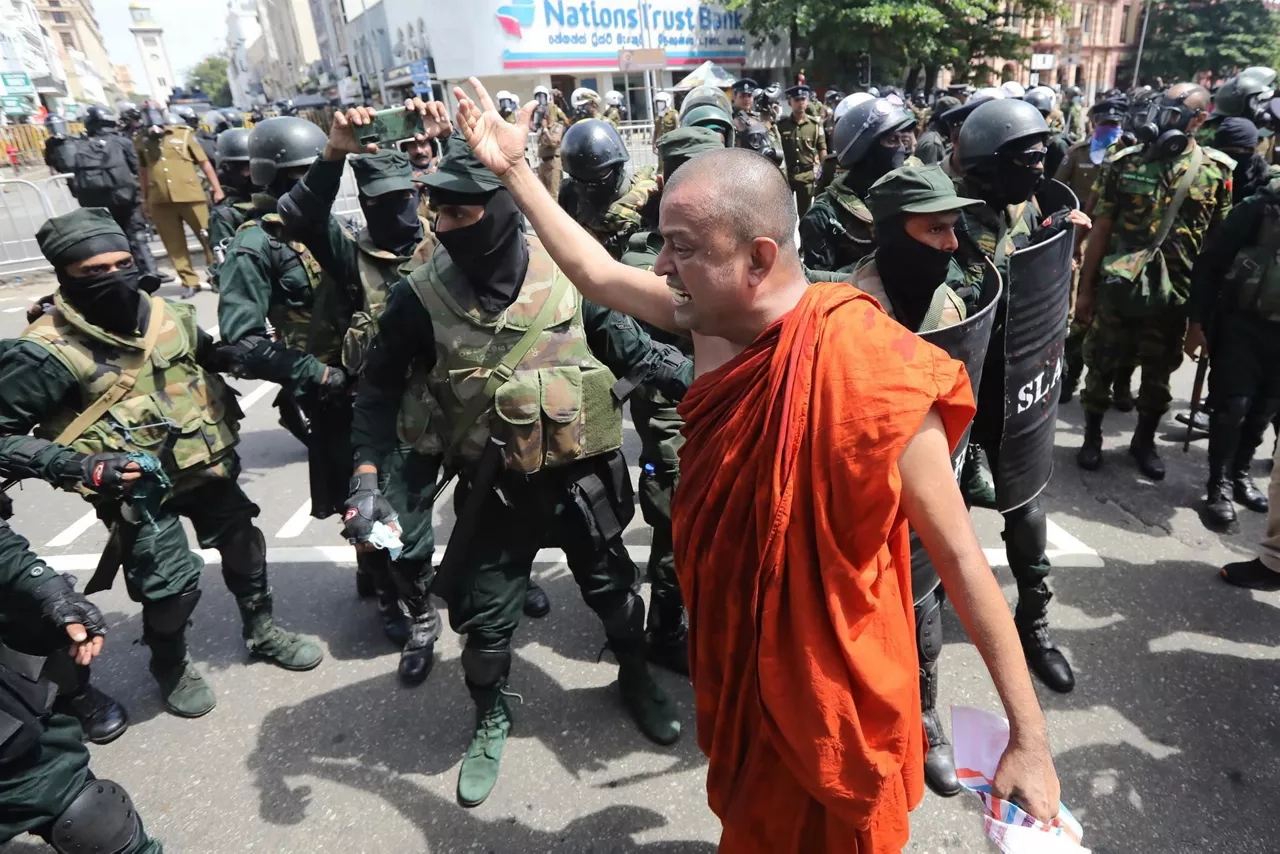 Protestas en Colombo (Sri Lanka). Foto: EFE