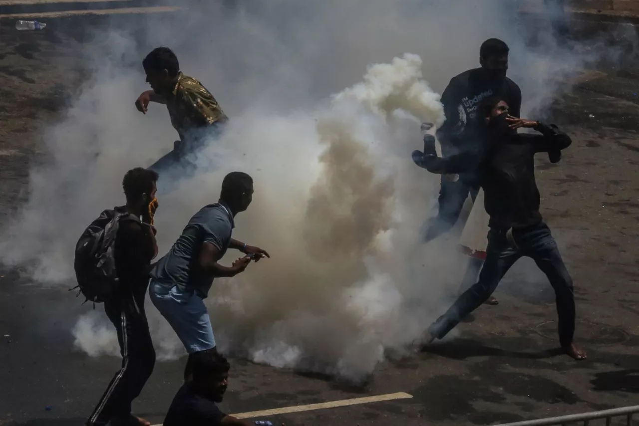 Protestas en Colombo (Sri Lanka). Foto: EFE