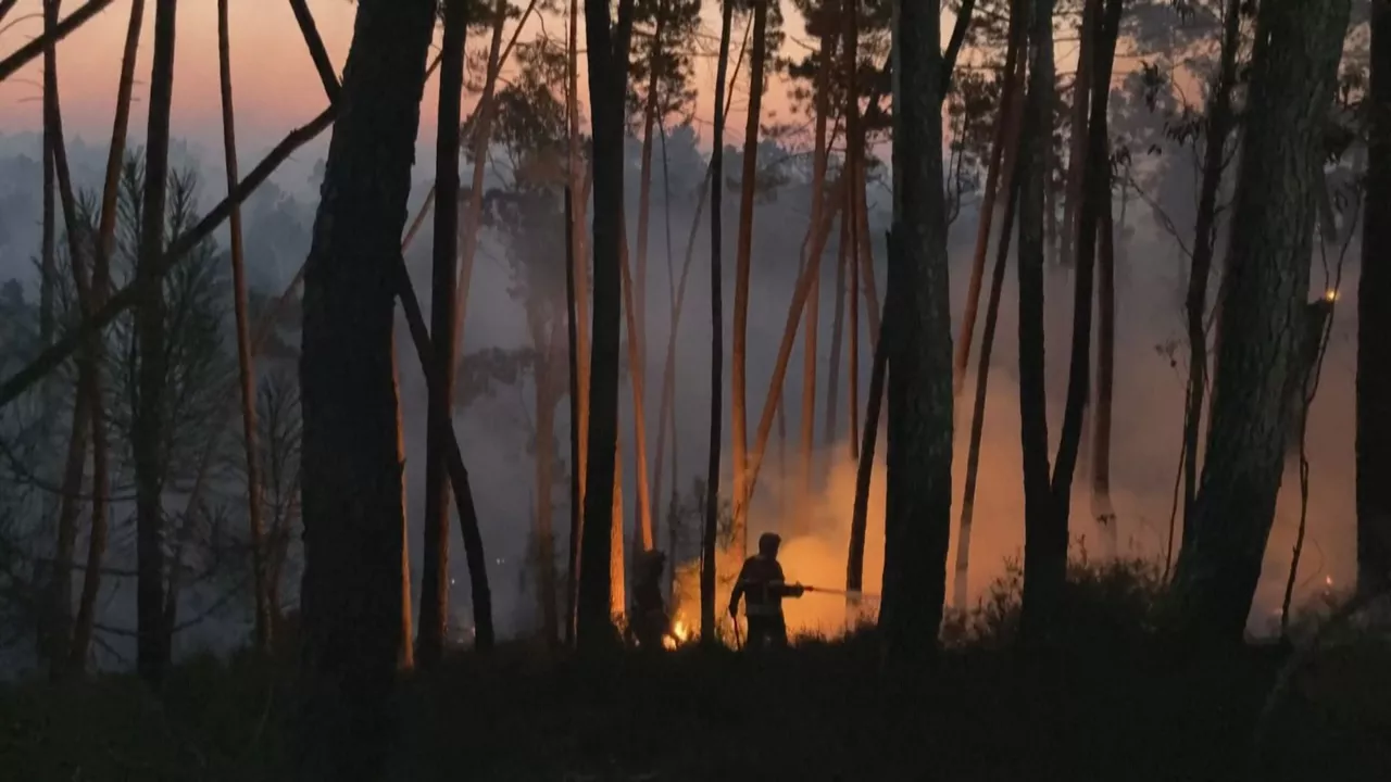 Incendio en Portugal. Imagen obtenida de un vídeo de Agencias.