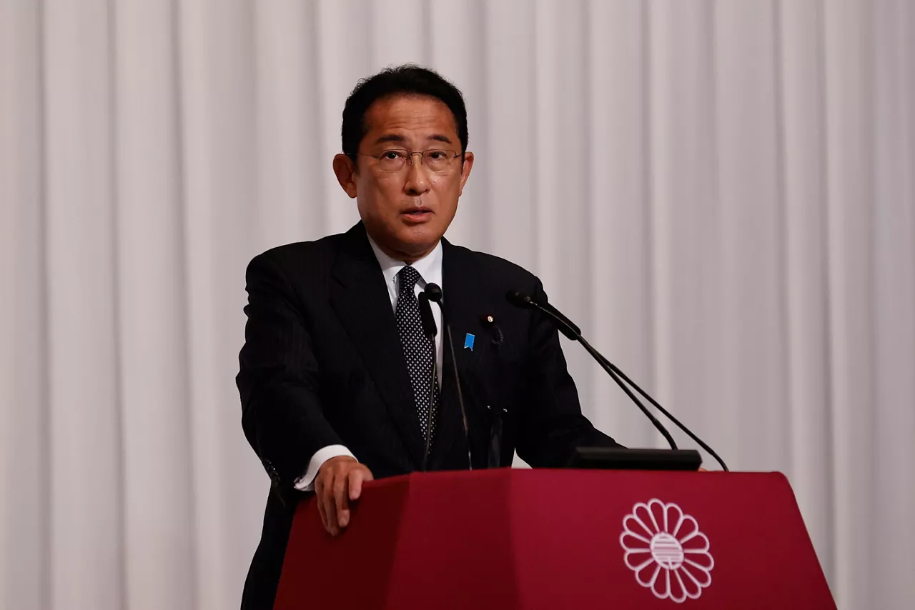 Comparecencia de Fumio Kishida tras conocer el resultado de las elecciones. Foto: EFE.