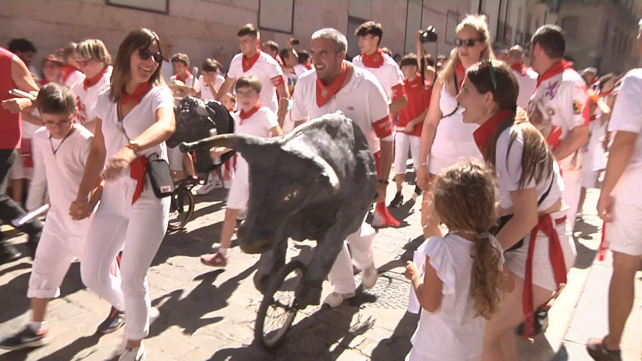 Encierro txiki. Imagen obtenida de un vídeo de EITB Media.