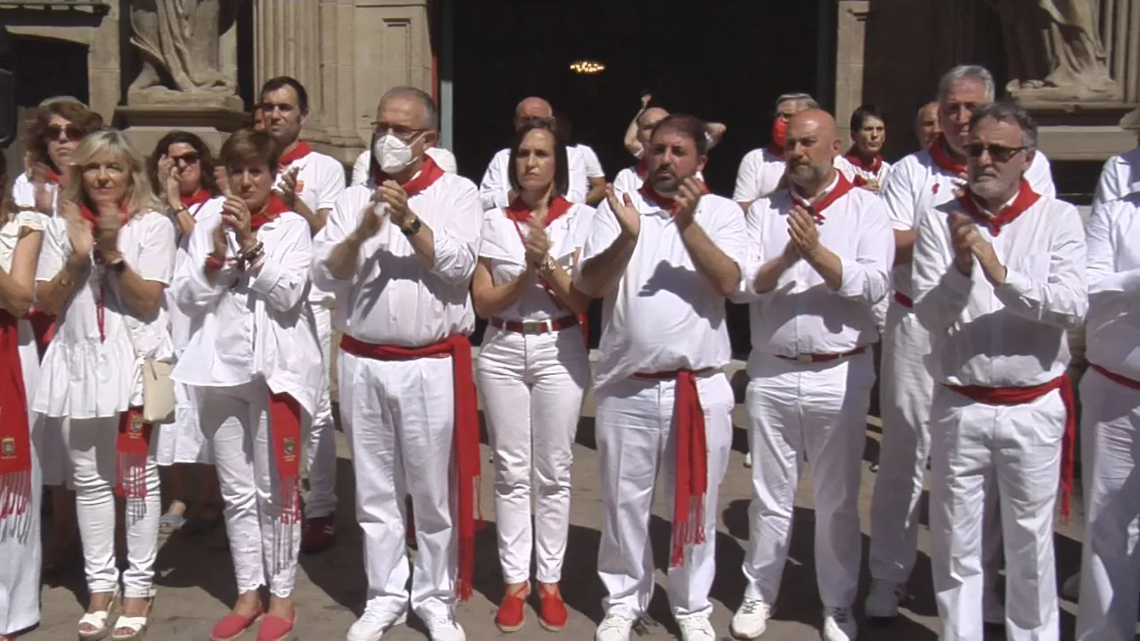 Bilkura Iruñean. EITB Mediaren bideo batetik ateratako irudia.