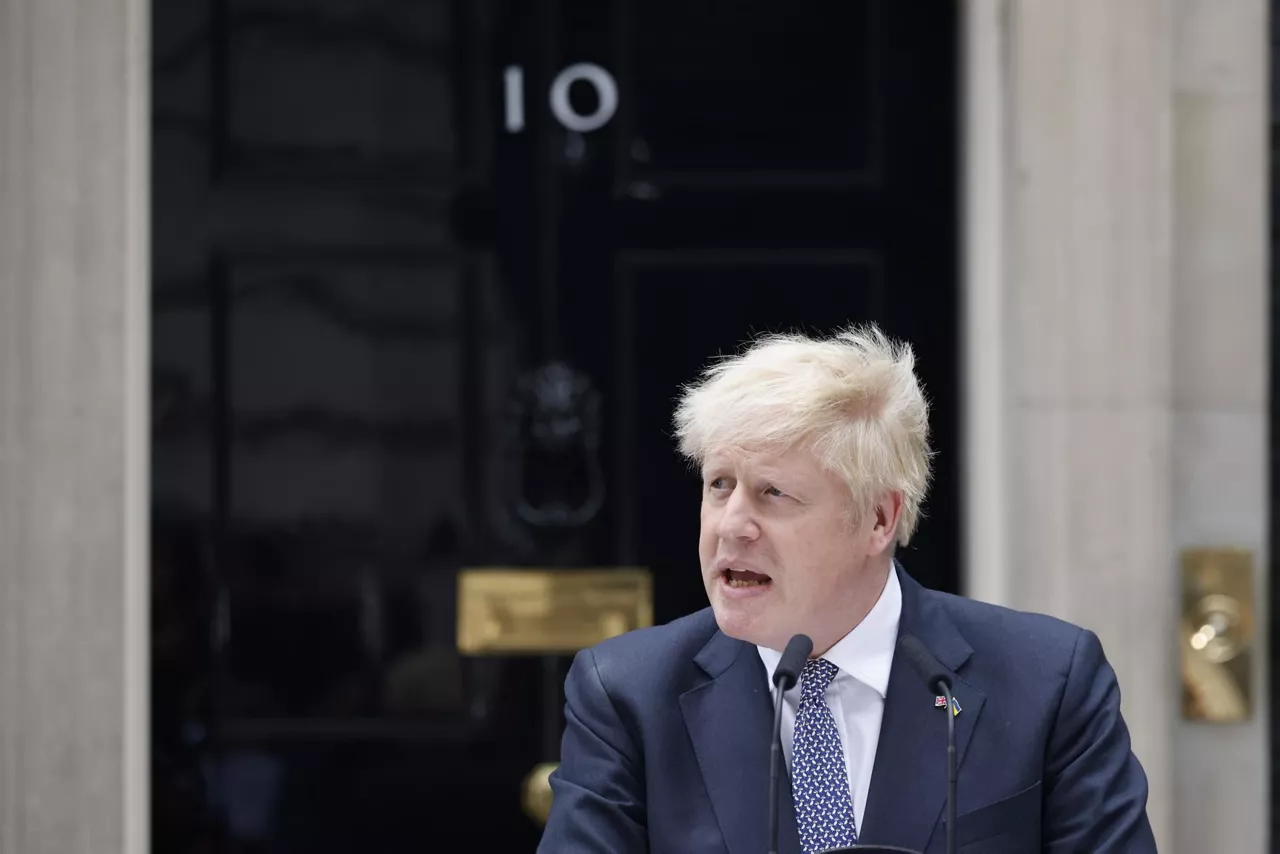 Boris Johnson, al presentar su renuncia