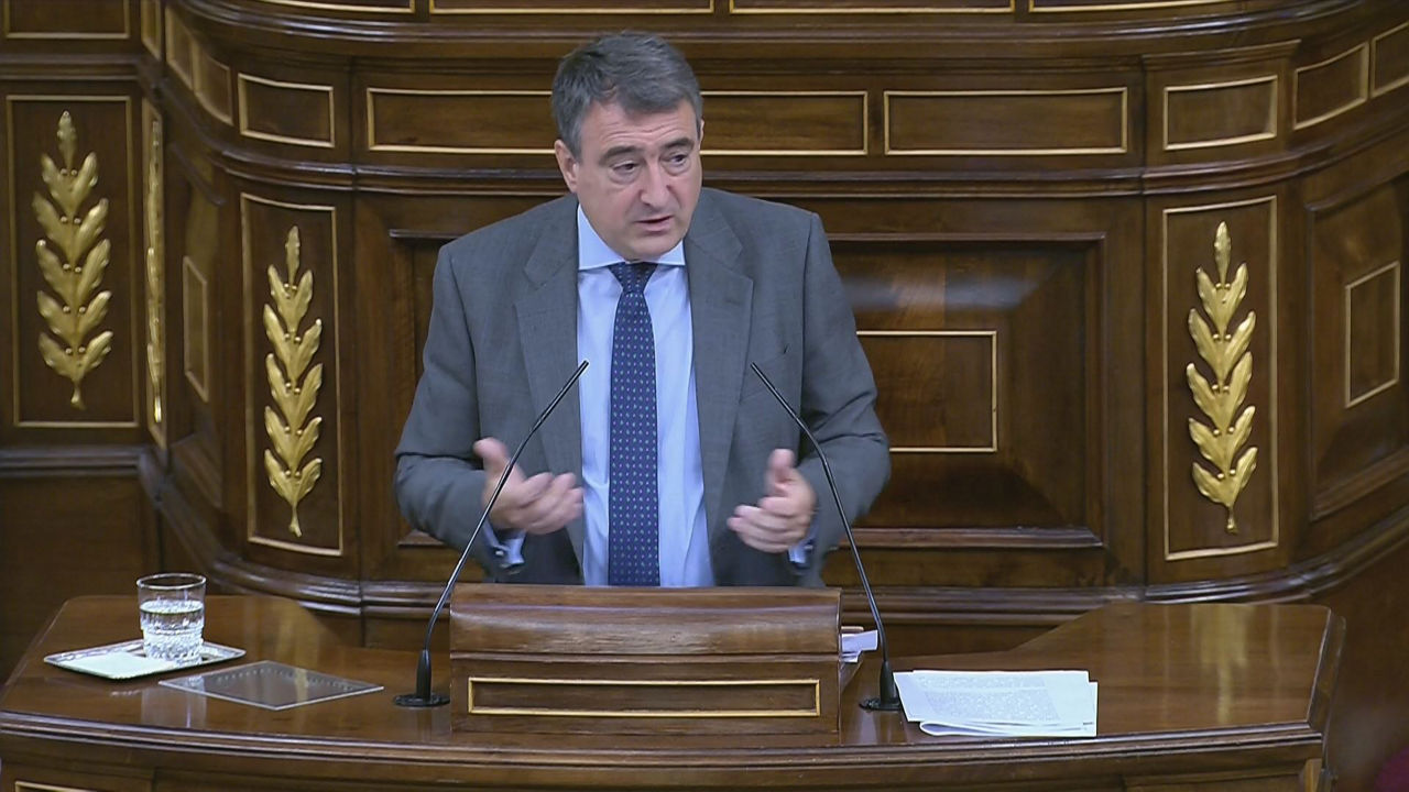 Aitor Esteban. Diputatuen Kongresuko bideo batetik ateratako irudia.