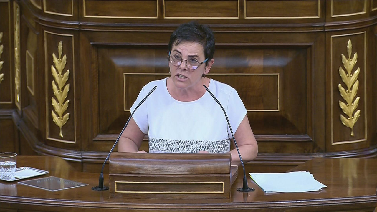 Mertxe Aizpurua. Imagen obtenida de un vídeo de EITB Media.