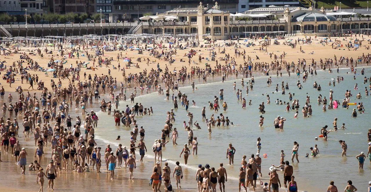 La playa de La Concha en Donostia-San Sebastián. Foto: EFE