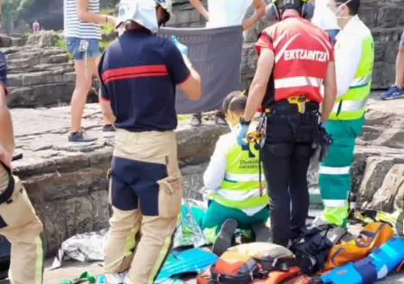 La mujer ha sufrido un accidente poco antes del mediodía