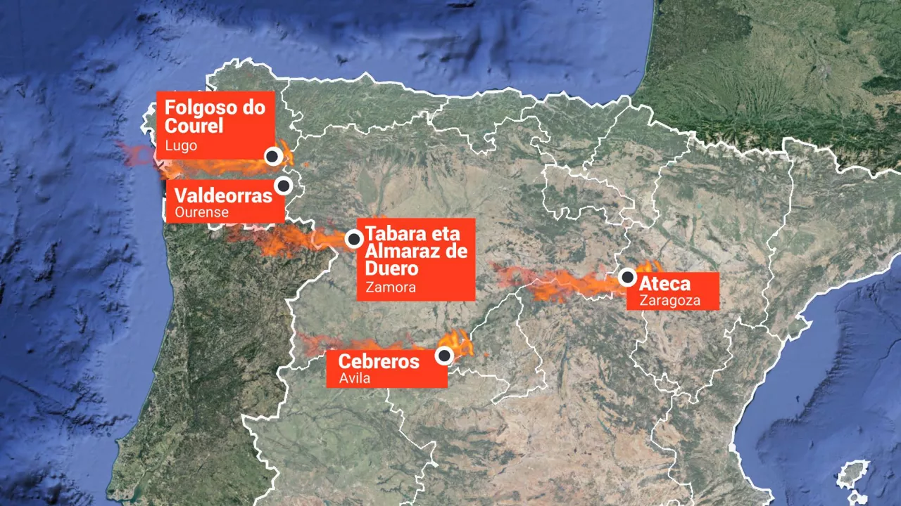 Suteak Espainian. EITB Mediaren bideo batetik ateratako irudia.