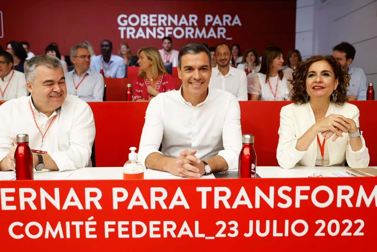 Pedro Sanchez PSOEren Batzorde Federalaren aurreko bilera batean. Artxiboko argazkia: EFE