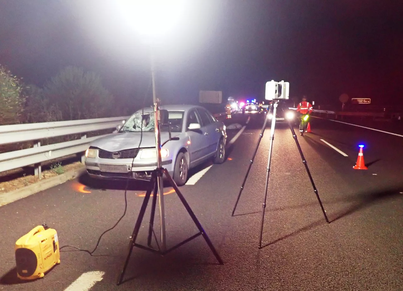 Imagen del vehículo implicado en el suceso. Foto: Policía Foral Twitter