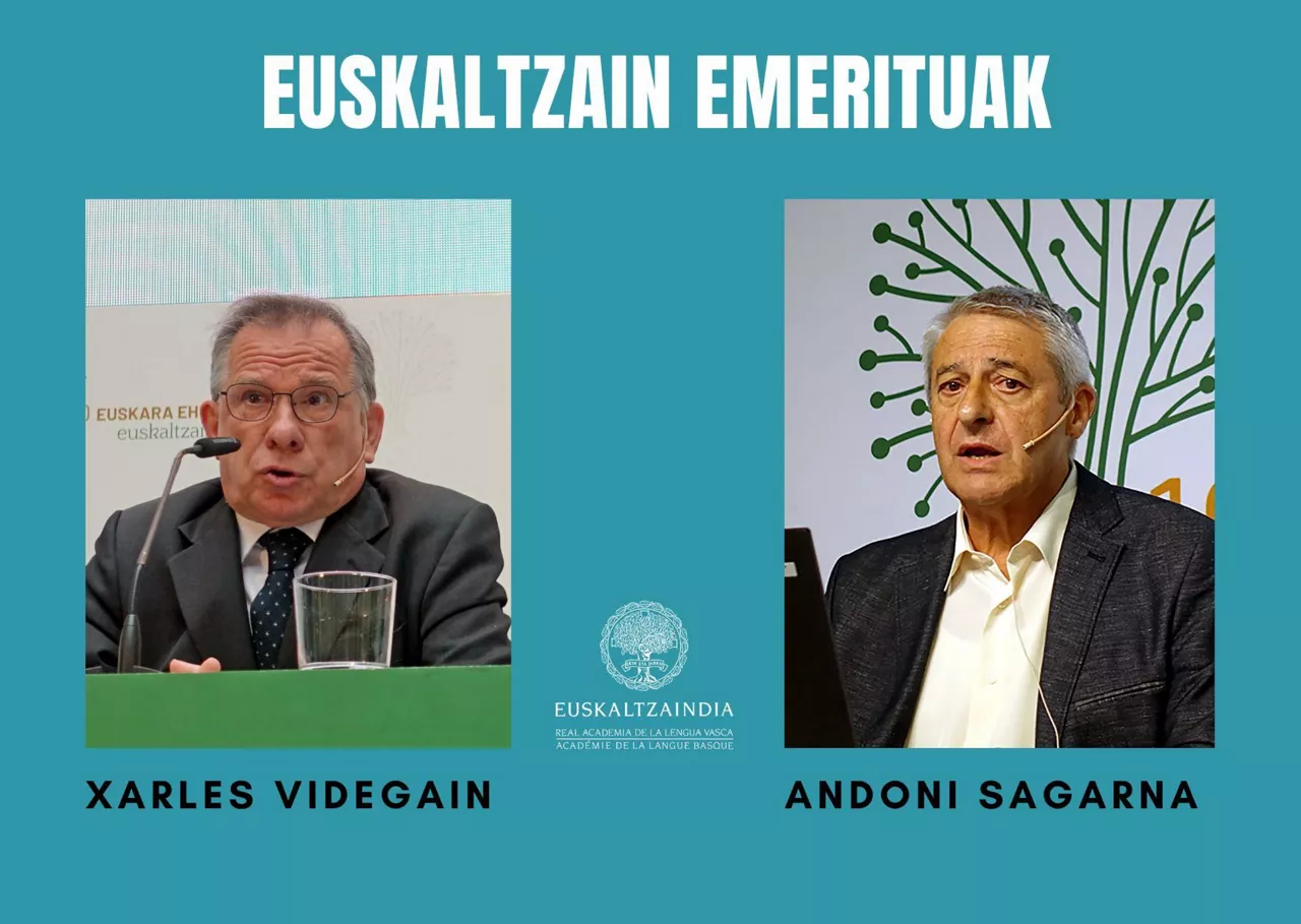 Xarles Videgain y Andoni Sagarna. Foto: Euskaltzaindia