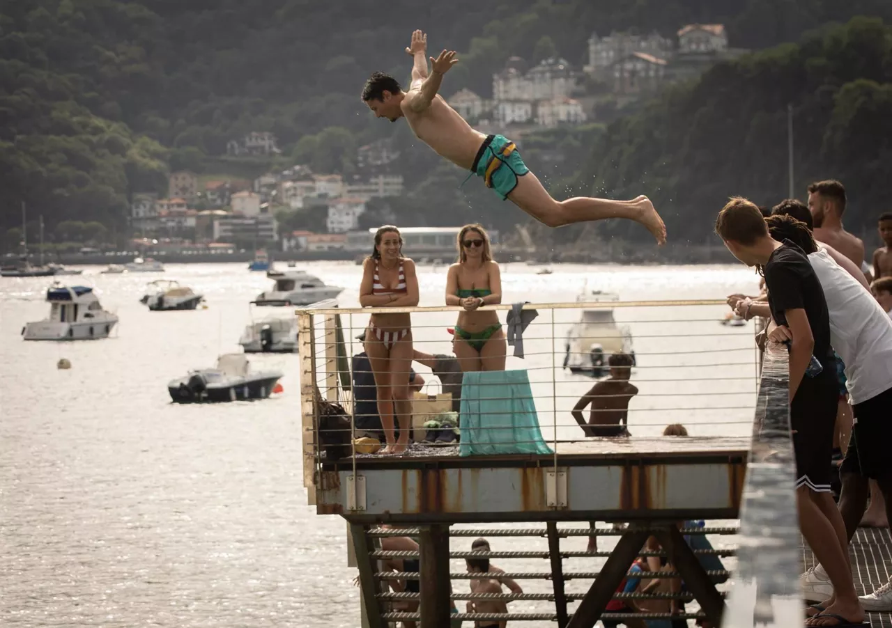 Día de calor en San Sebastián.