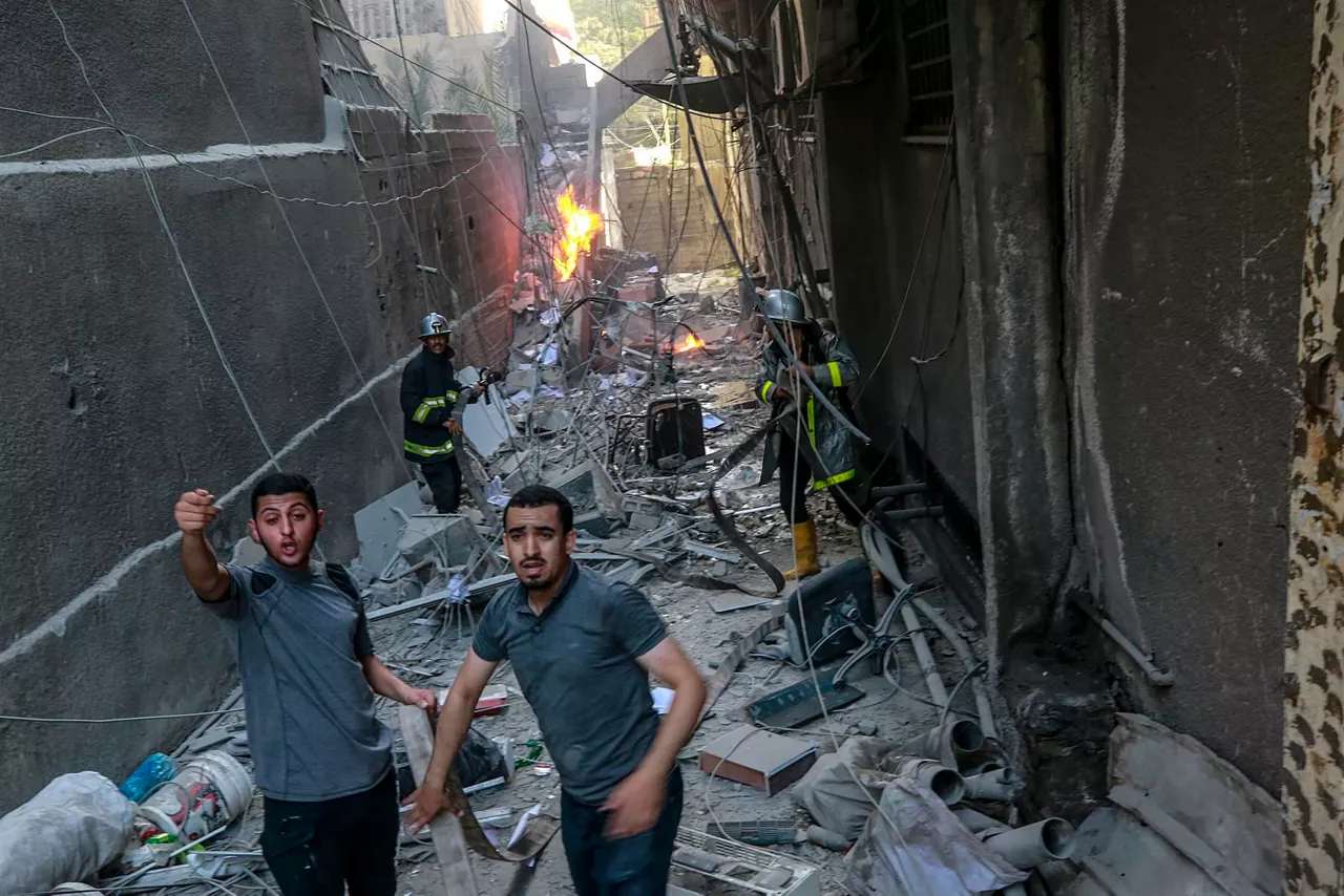 Bombardeo israelí en la Franja de Gaza. Foto: EFE