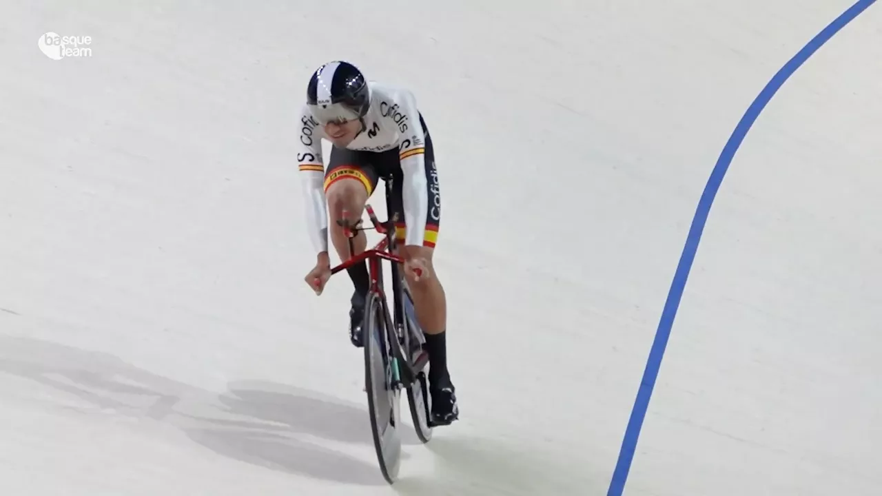 Jaime Romero, banakako jazarpen proban.