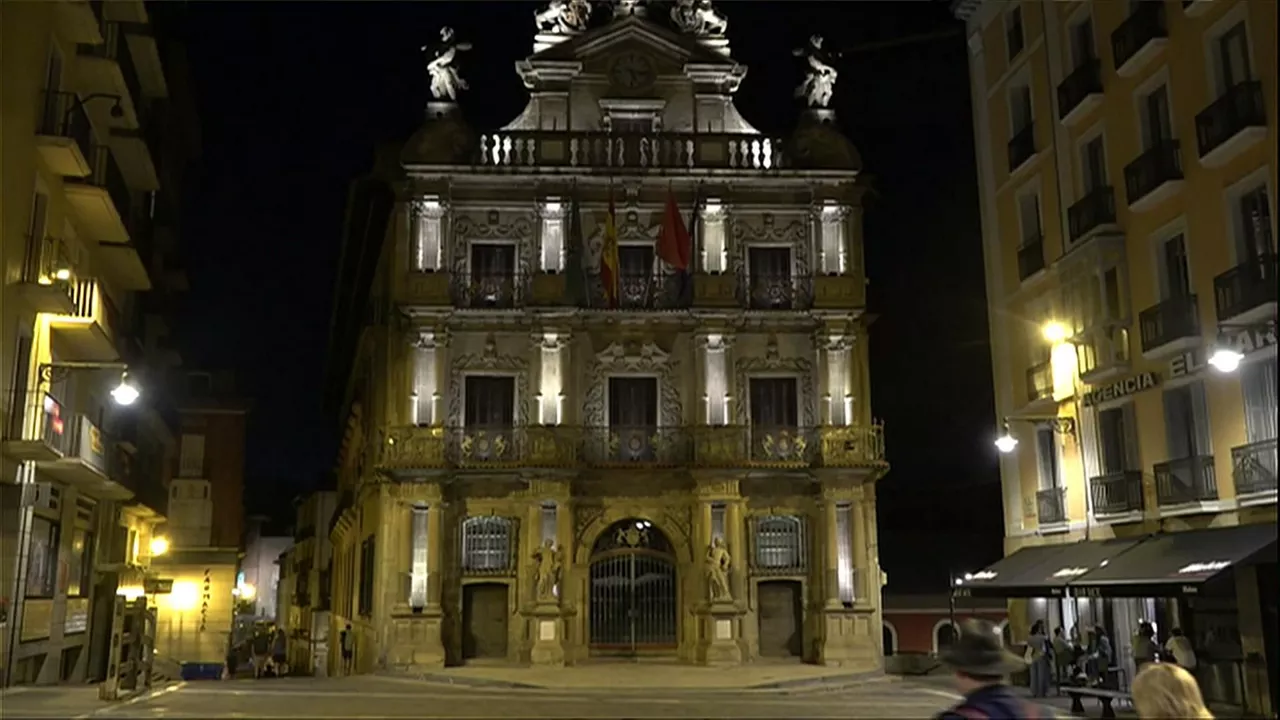 Iruñeko udaletxea. EITB Mediaren bideo batetik ateratako irudia.