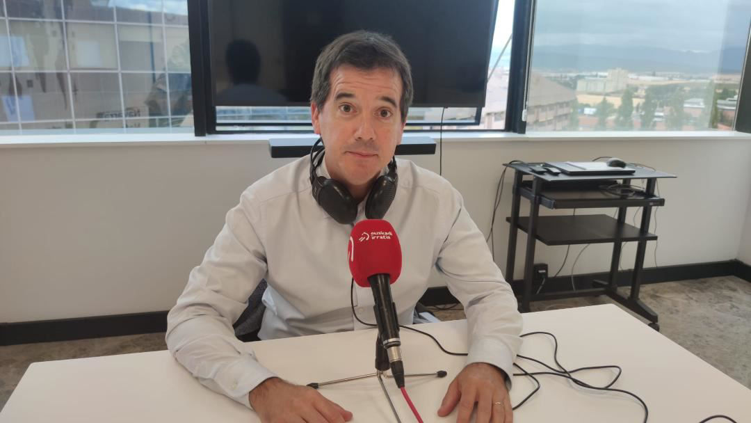 Mikel Irujo Nafarroako Garapen Ekonomikoko eta Enpresarialeko kontseilaria. Argazkia: EITB MEDIA