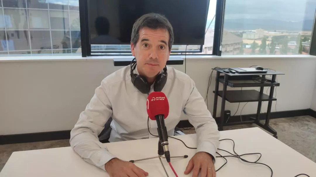 Mikel Irujo Nafarroako Garapen Ekonomikoko eta Enpresarialeko kontseilaria. Argazkia: EITB MEDIA
