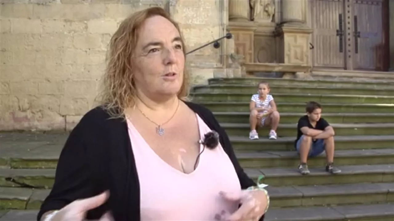 Marian, madre de acogida de dos niños ucranianos. Captura de imagen de un vídeo de ETB