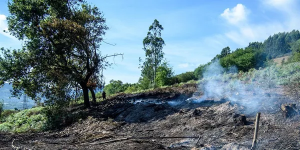 Incendio en Basuri (EFE)