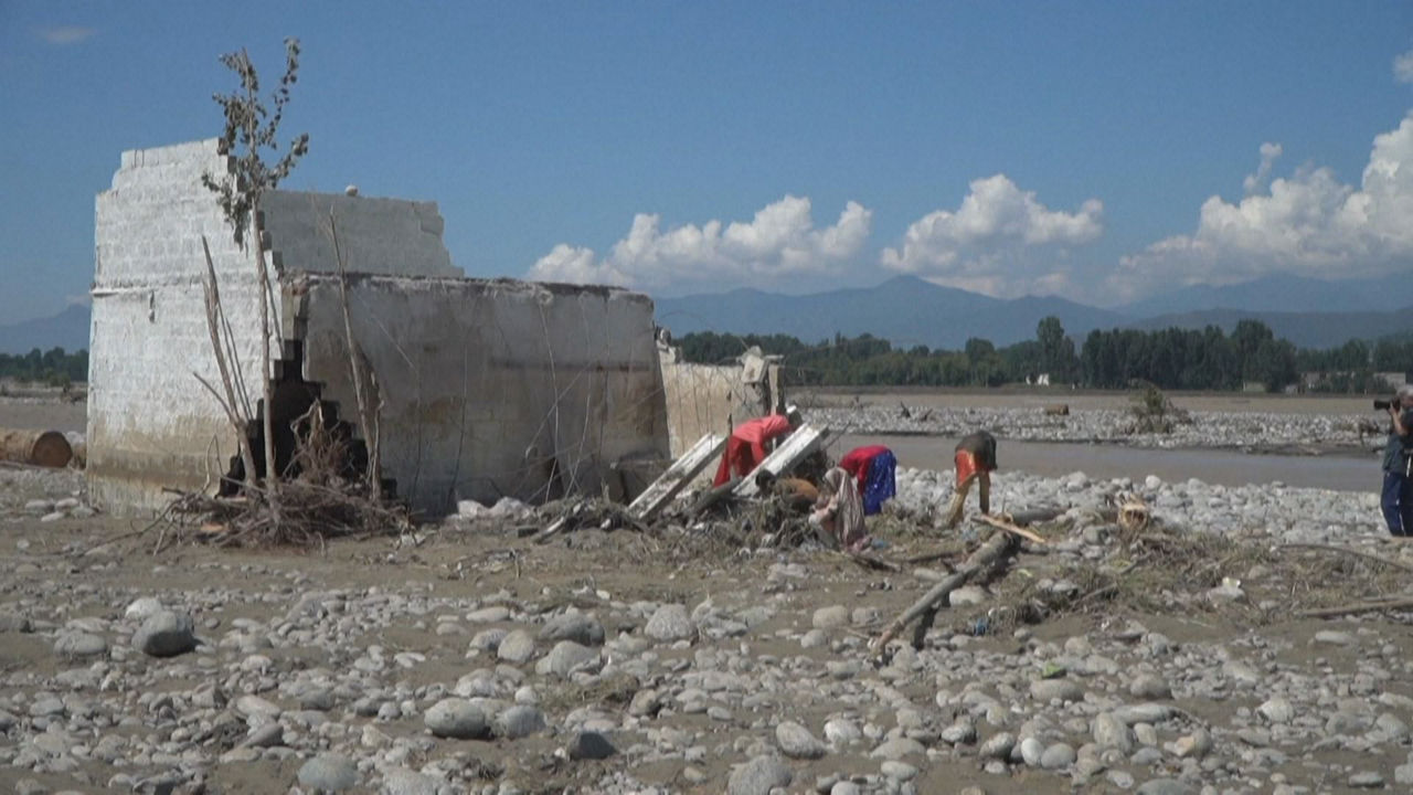 Inundaciones en Pakistán. Imagen obtenida de un vídeo de Agencias.