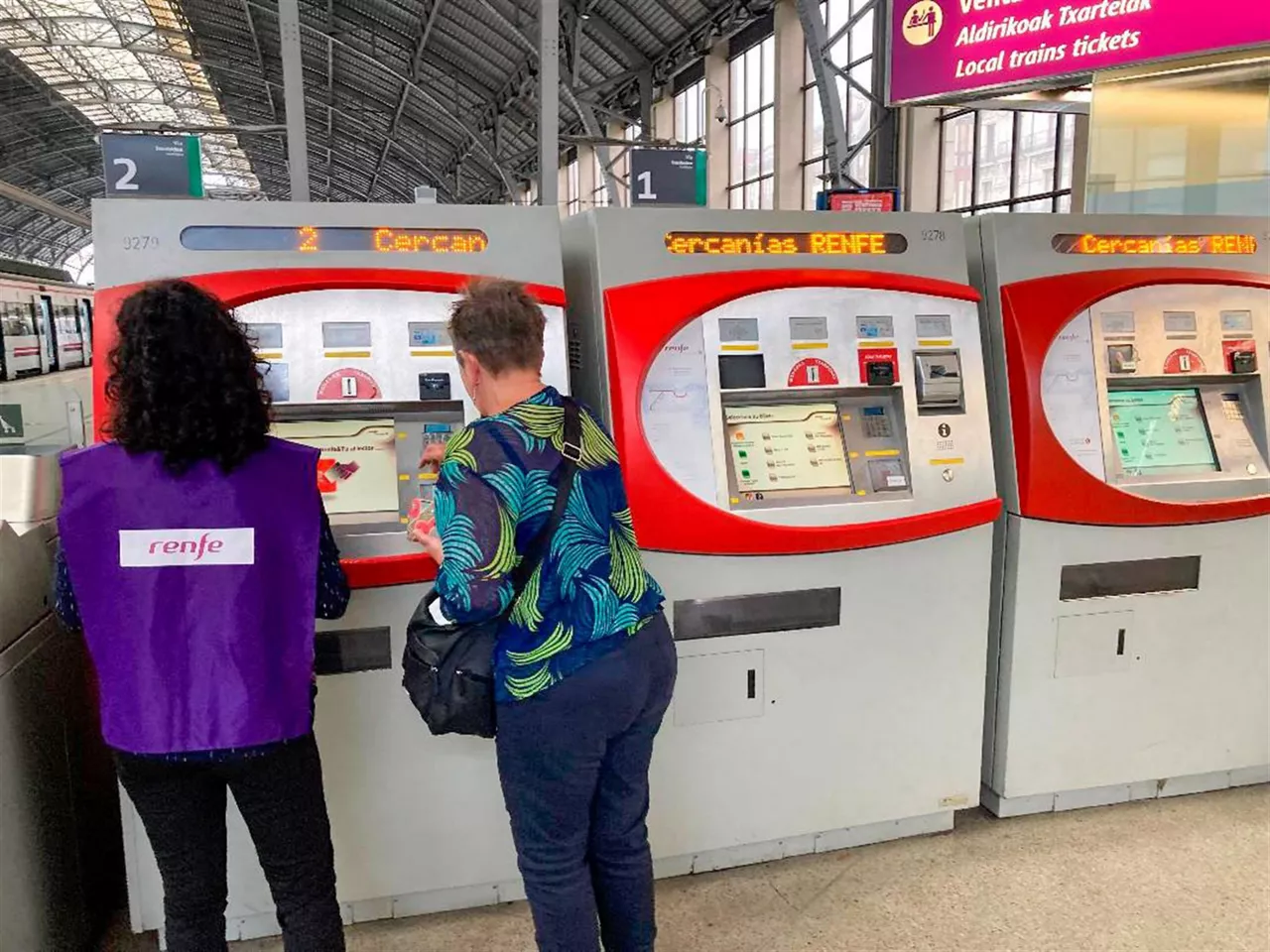 renfe ticket txartela maquina makina