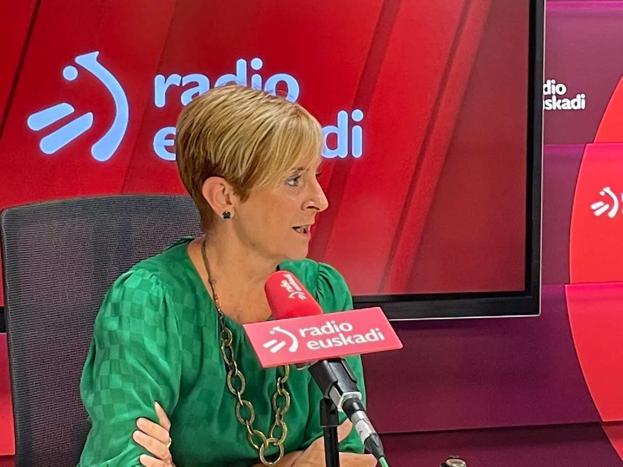 Arantxa Tapia esta mañana en Radio Euskadi. Foto: EITB Media.
