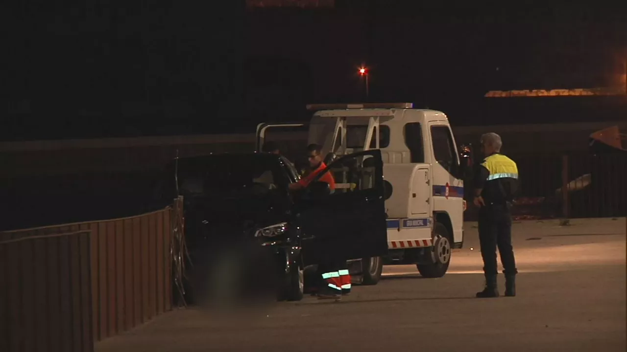 Istripua izan duen autoa. EITB Mediaren bideo batetik ateratako irudia.