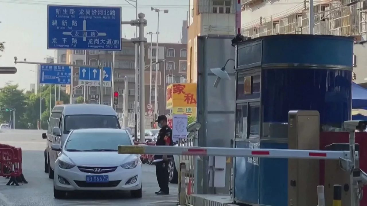 Poliziaren kontrola. Agentzietako bideo batetik ateratako irudia.