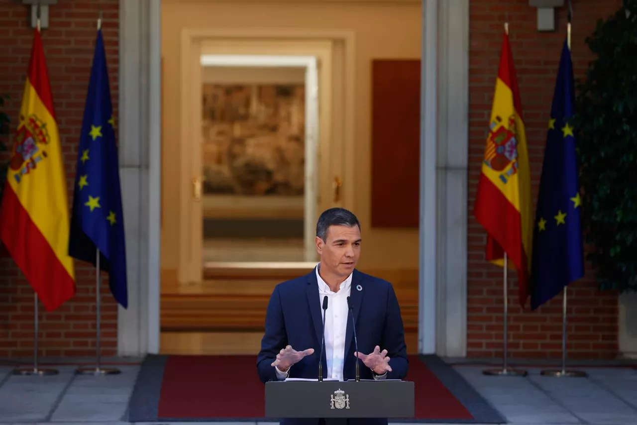 Pedro Sánchez, en su comparecencia de este lunes