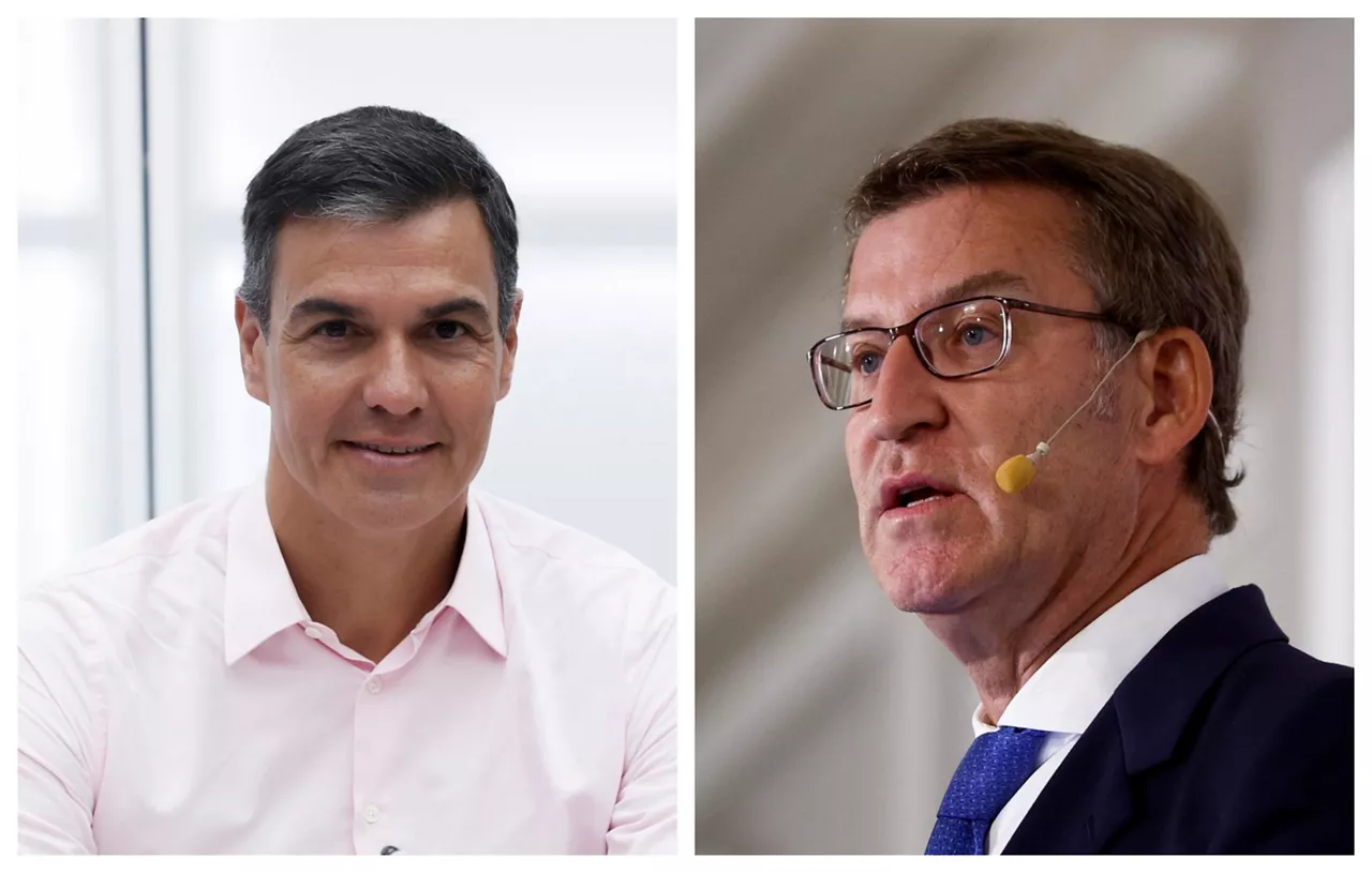 Pedro Sanchez eta Alberto Nuñez Feijoo. Argazkia: EFE.