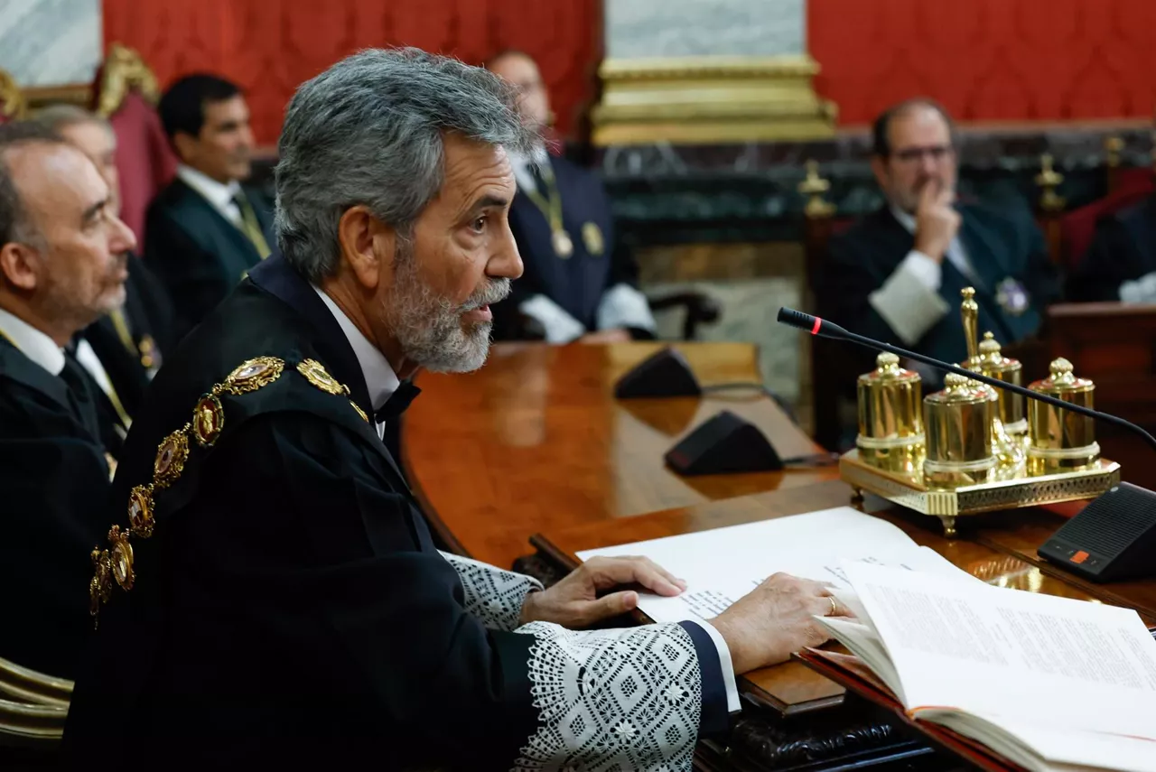 Lesmes, en la toma de posesión del nuevo fiscal general. Foto: EFE