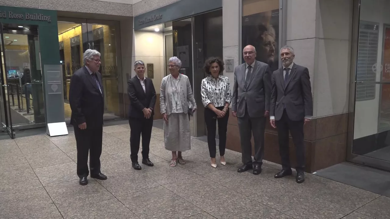 Maixabel Lasa New Yorekin izan da. EITB Mediaren bideo batetik ateratako irudia.