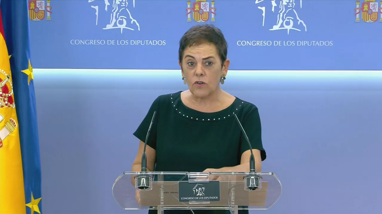 Mertxe Aizpurua. Imagen obtenida de un vídeo del Congreso
