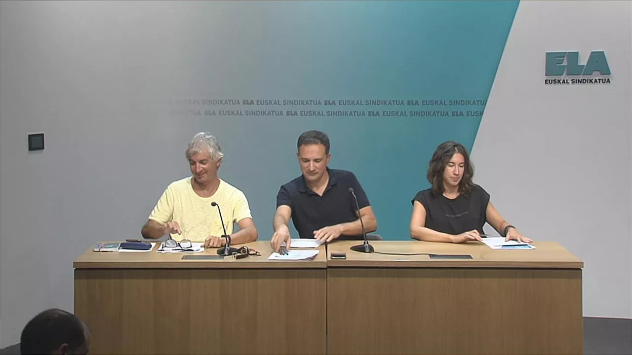 Rueda de prensa de ELA, hoy. EITB Media.