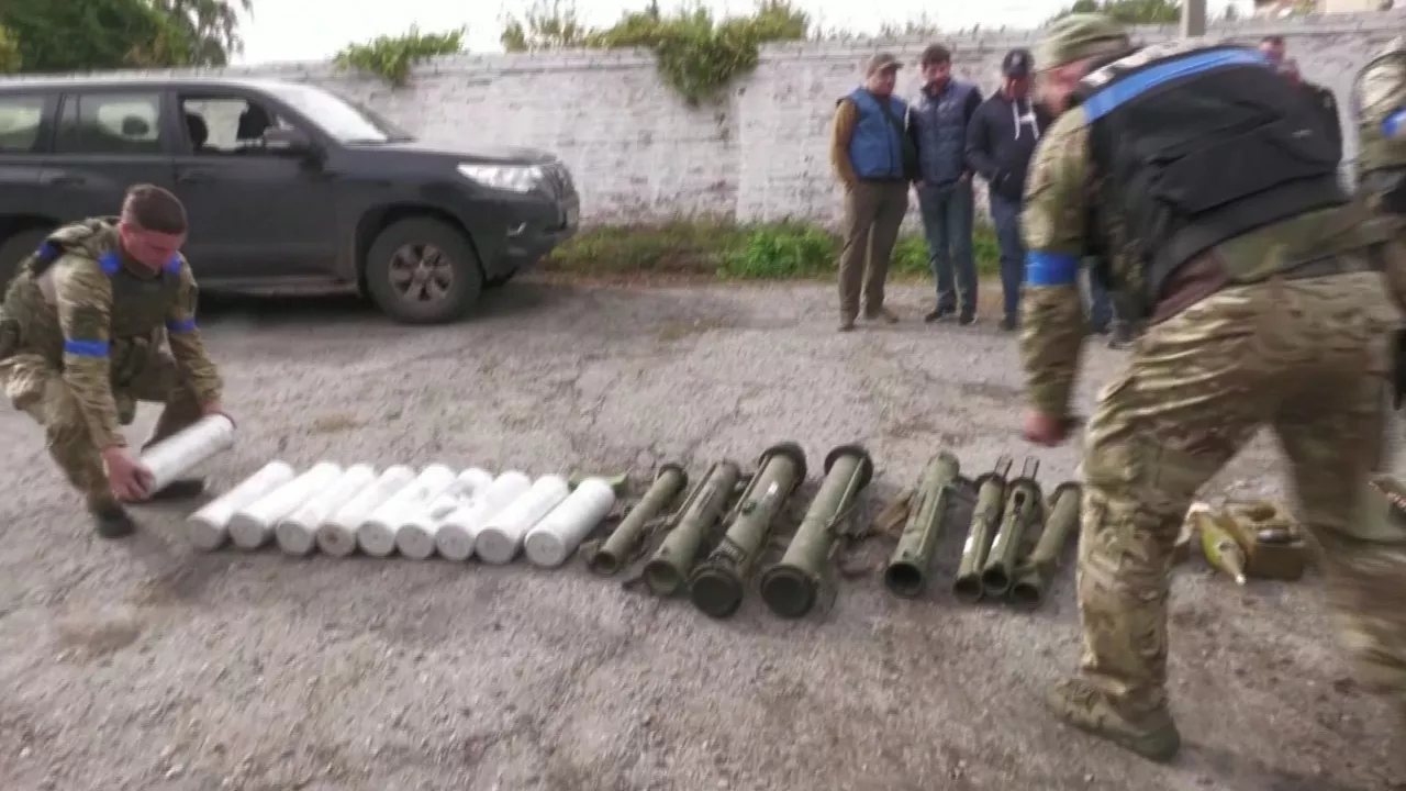 Ukrainako gerra. Agentzietako bideo batetik ateratako irudia.