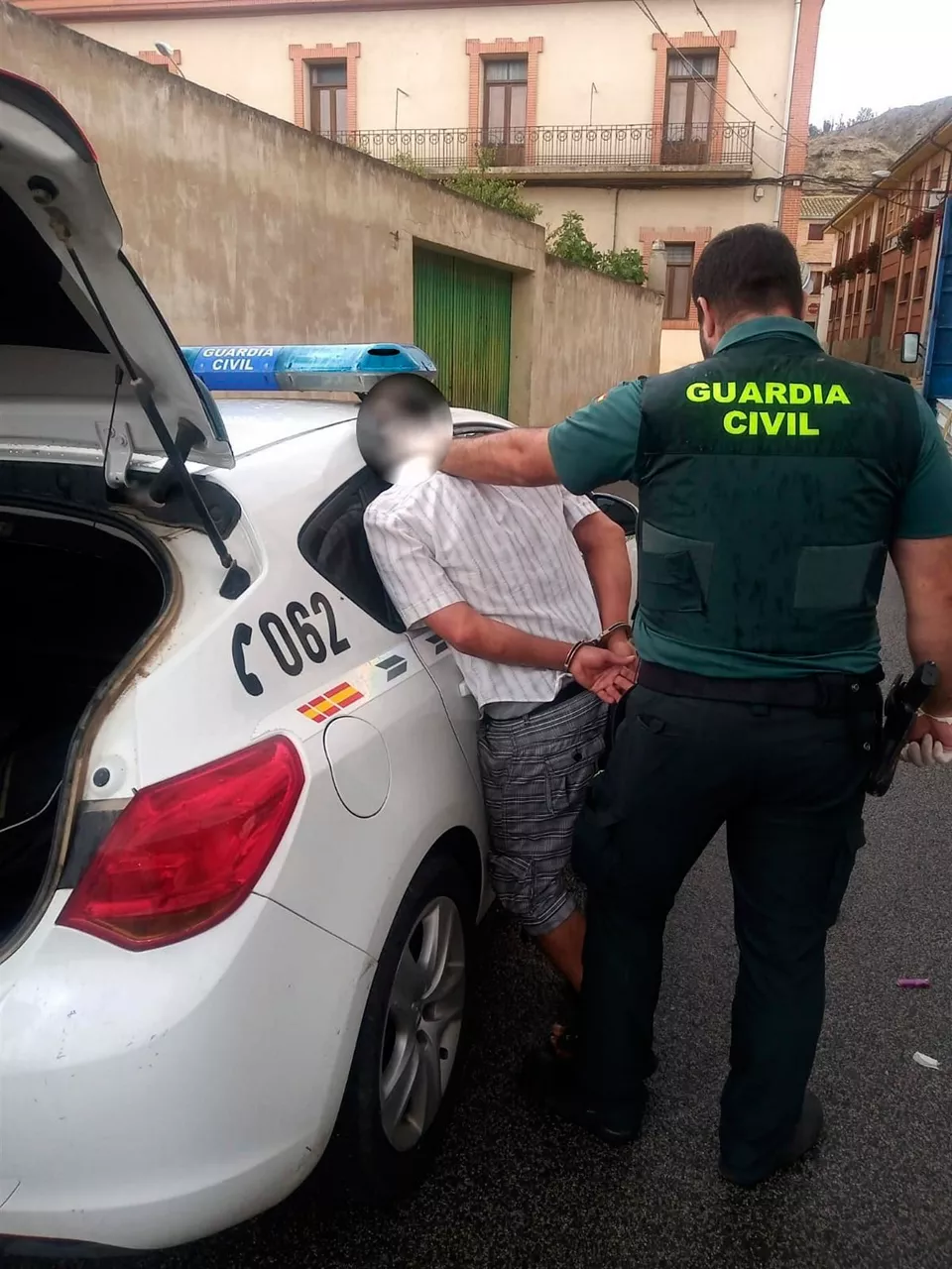 El arrestado en Arguedas (Navarra): Foto: EFE