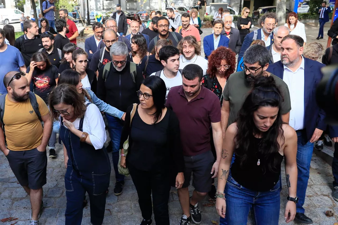Anna Gabriel, a su llegada al Tribunal Supremo. EFE