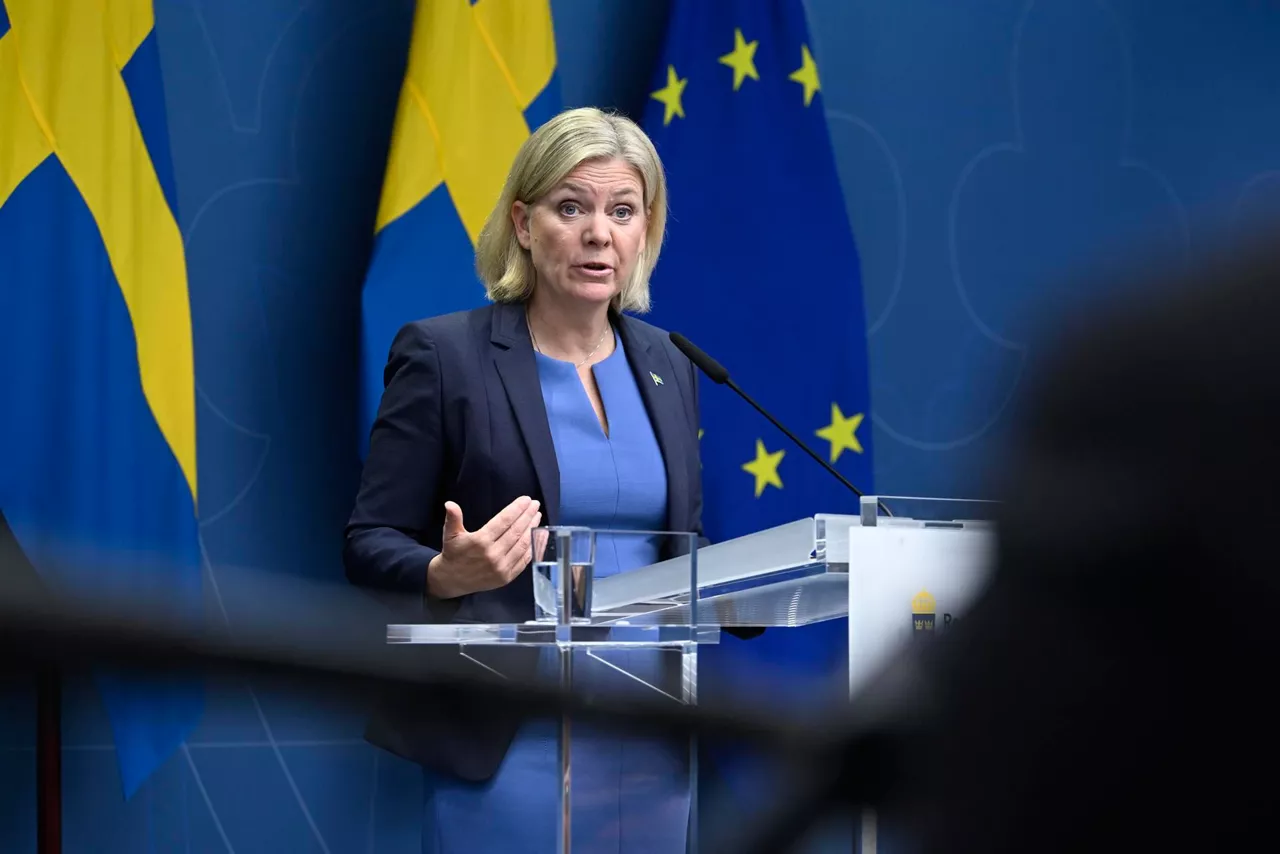 La primera ministra sueca, la socialdemócrata Magdalena Andersson. Foto: EFE