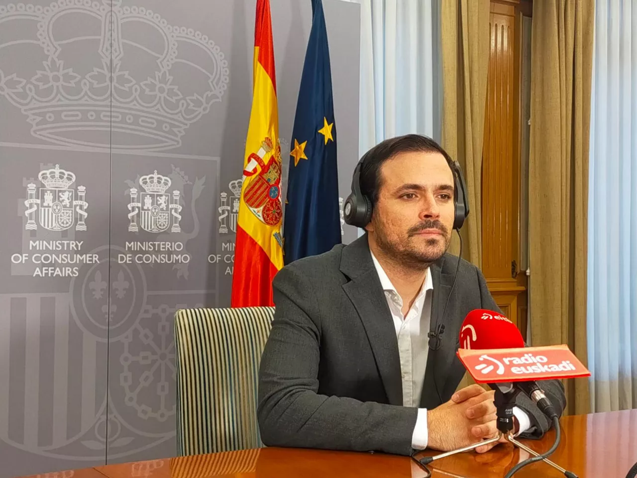 Garzón, en un momento de la entrevista.