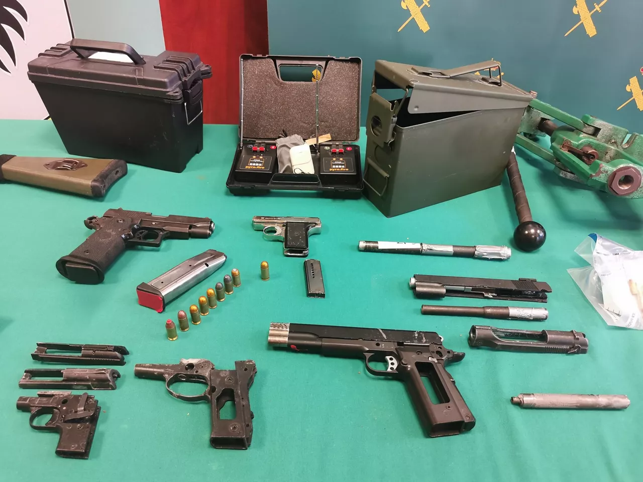 El armamento incautado. Foto: Guardia Civil.