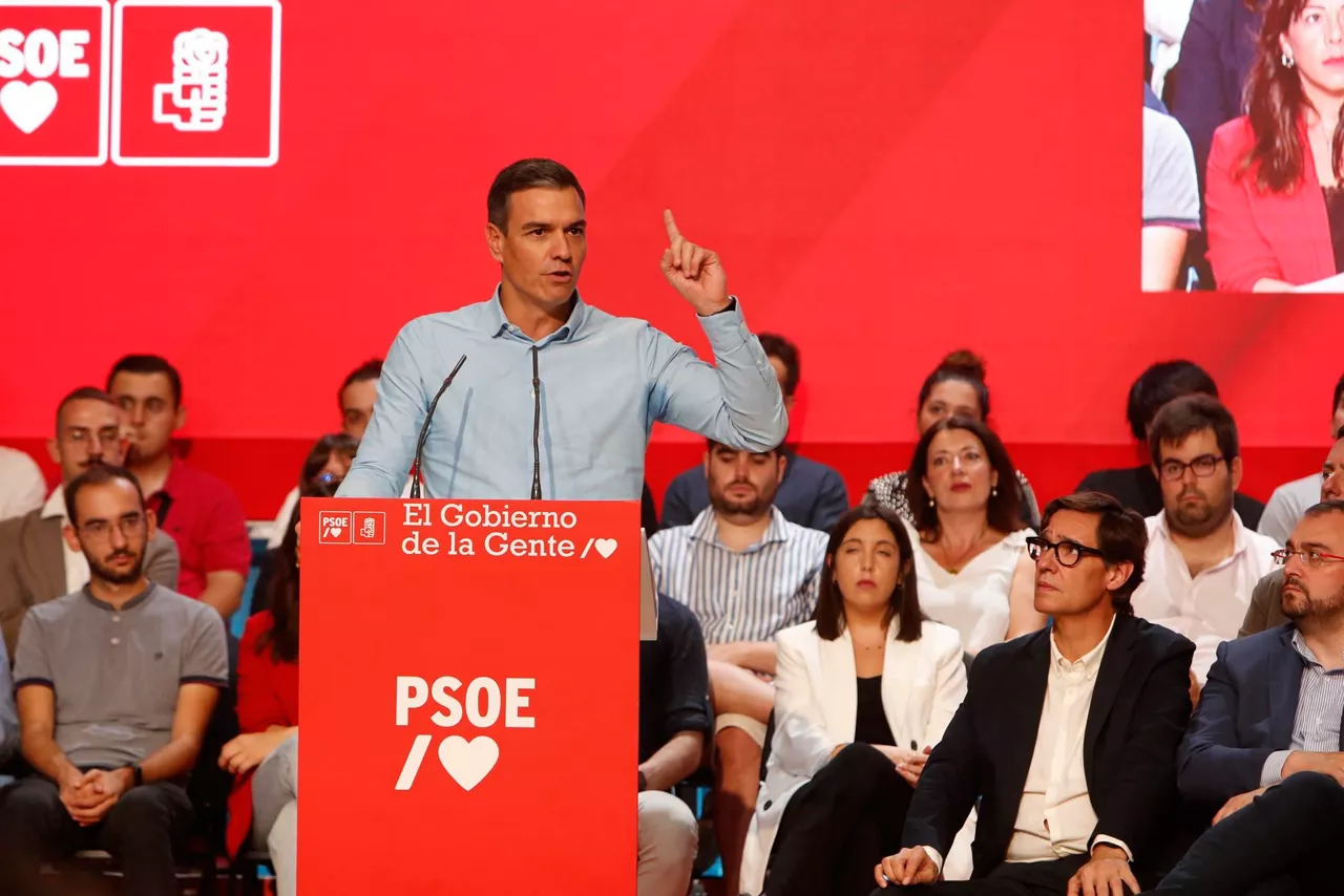 Pedro Sanchéz interviene en el Congreso Federal del PSOE, este sábado. Foto: EFE