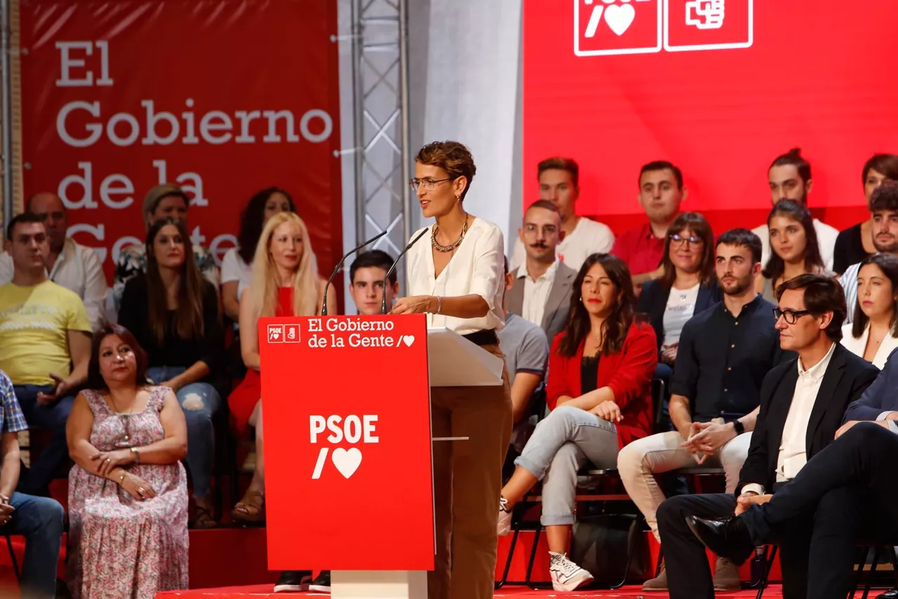 María Chivite en su intervenvión. Foto: EFE