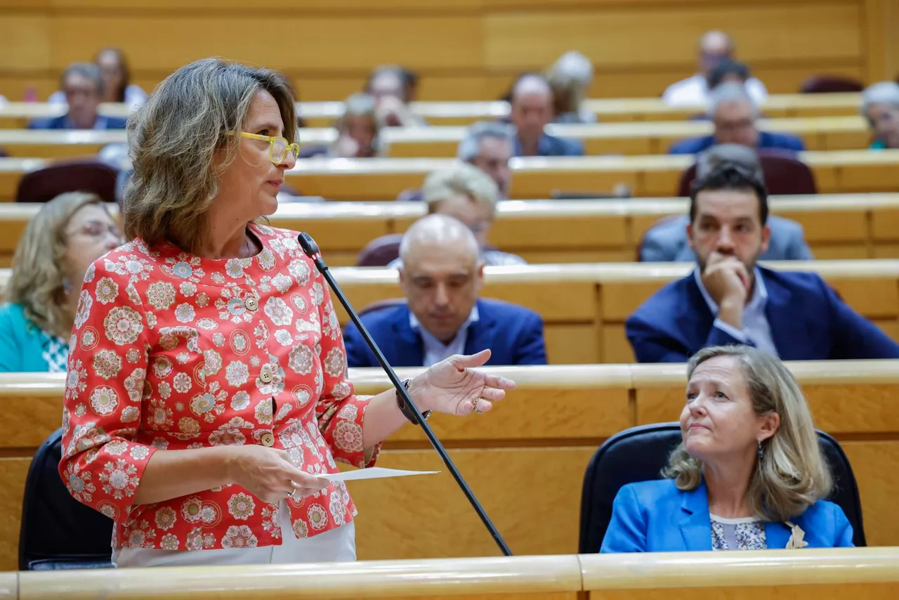 La ministra española Teresa Ribera, este martes, en el Senado