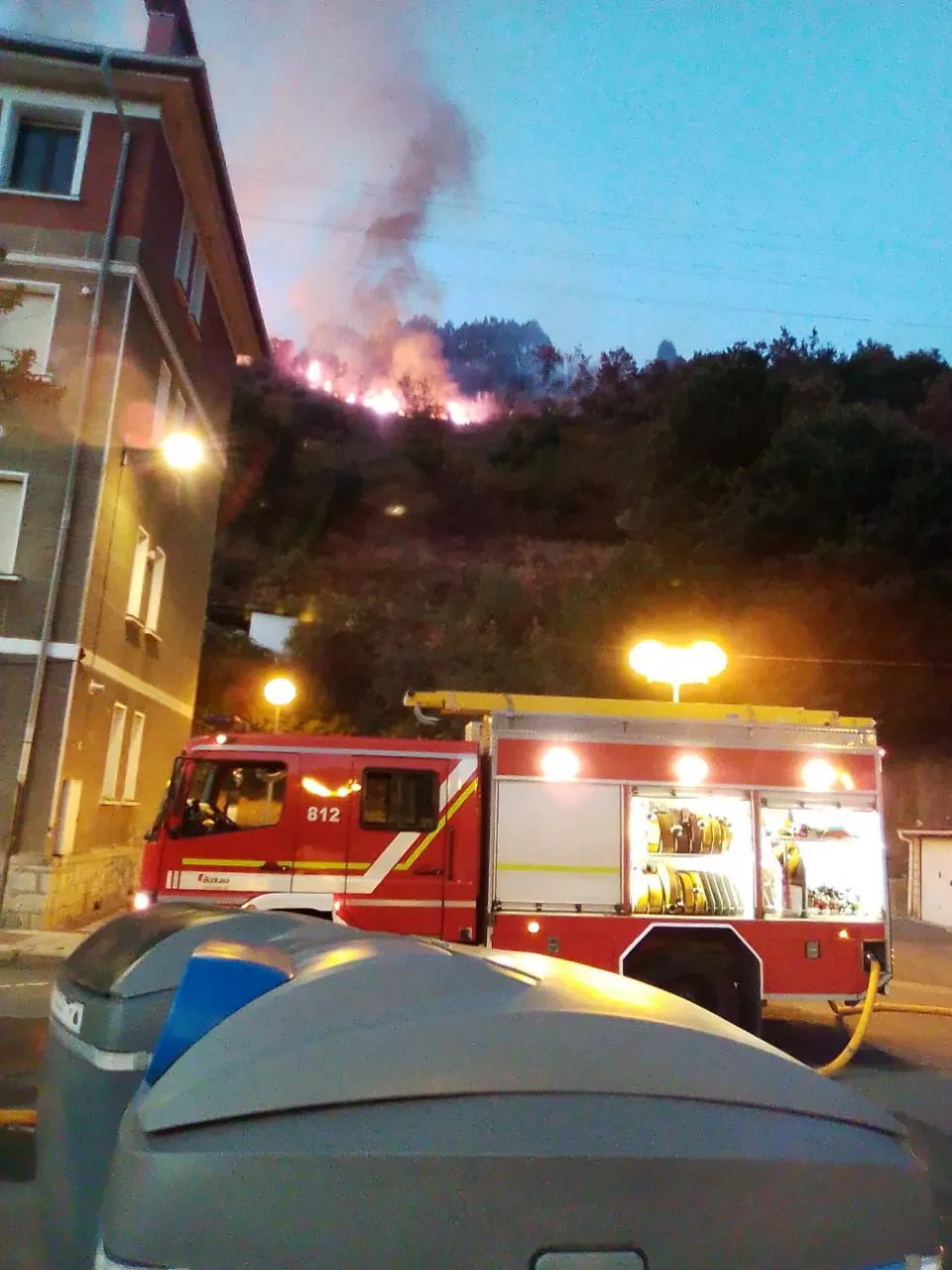 Incendio en Zalla (Imágen cedida por un vecino)