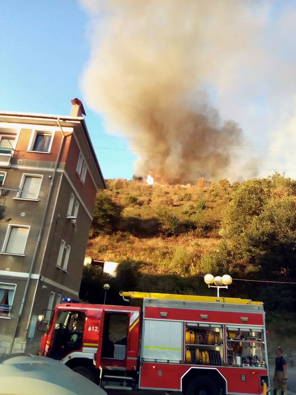 Incendio en Zalla (Imágen cedida por un vecino)